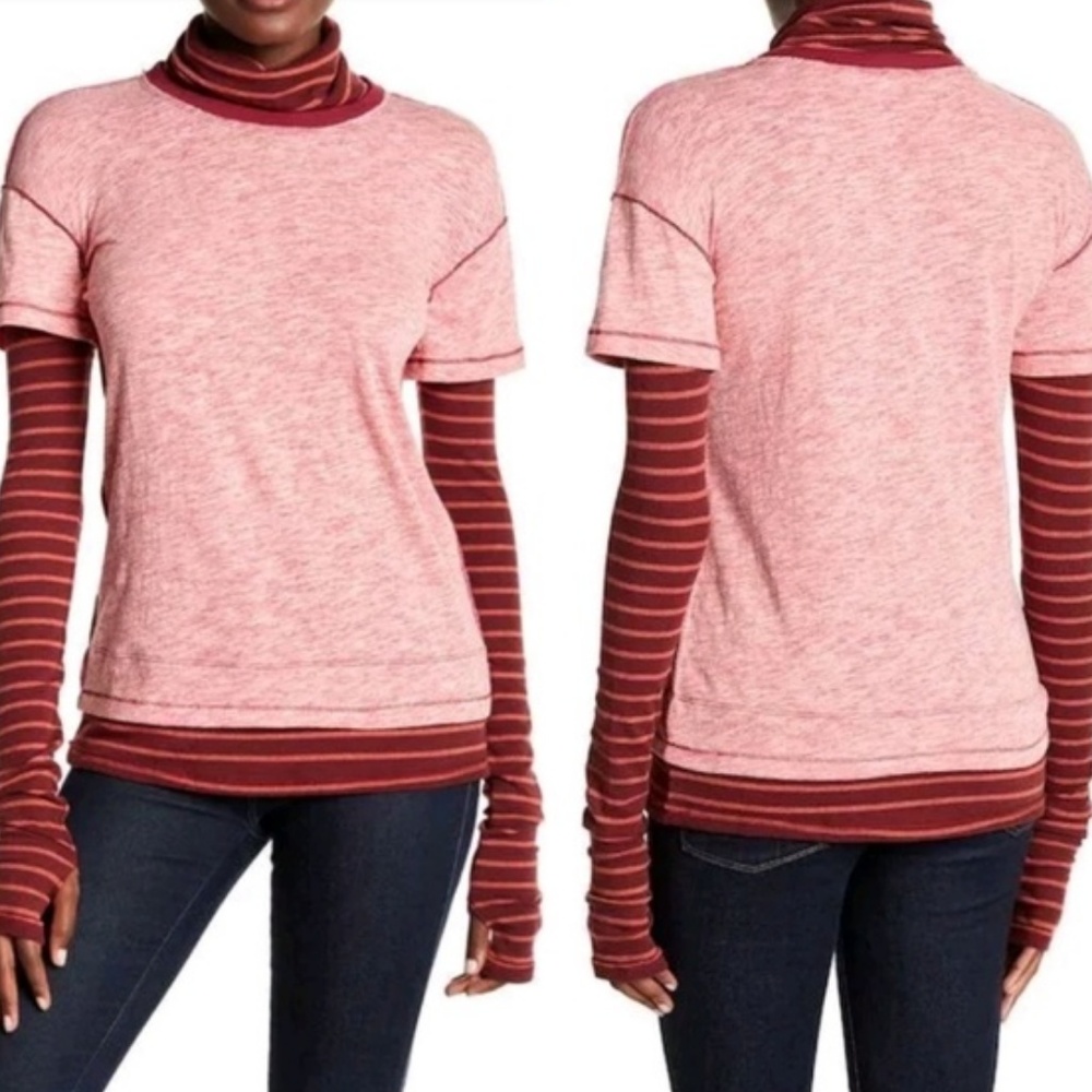 Free People Piper Twofer Turtleneck Long Sleeve - Picture 2 of 5